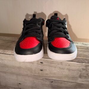 Jordan Kids Black and Red Sneakers